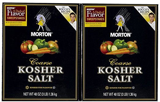 Morton Salt Kosher Salt, 3 lb, 2 pk