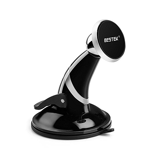 BESETK Magnetic Phone Holder Universal Car Windscreen / Dashboard Mount Stand 360° Swivel Cradle for iPhone Samsung LG HTC Mobile Phones GPS