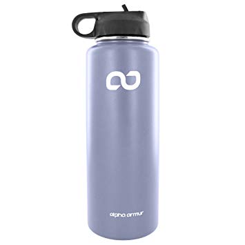 Alpha Armur Stainless Steel Vacuum Insulated Water Bottles Double Wall Insulated Stainless Steel Leak Proof Sports Water Bottles, Wide Mouth
