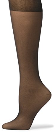 No Nonsense Women's Value Bundle Knee High Pantyhose with Sheer Toe 10-Pack