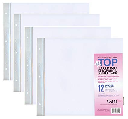 4-PACK - MBI by MCS 12-Inch by 12-Inch Scrapbook Expansion Pages, 6 sheet Count, 12 pages