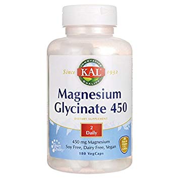 Kal 450 Mg Magnesium Glycinate Capsules, 180 Count