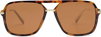 SOJOS Sunglasses for Women & Men, Square, Retro, Polarized Lens, Trendy Aviator, 90s Shades