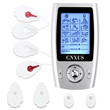 CNXUS TENS Unit, (FDA 510k Cleared) Independent-Control A/B Channel 12 Diverse Modes   8 Pads  Rechargeable Muscle Stimulator Unit, Pain Relief Pulse Impulse Mini Massager Therapy Machine