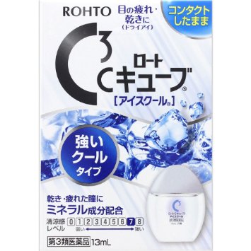 ROHTO C Cube Strong minty Contact Eye Drops13mlJapan Import