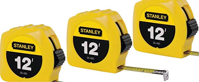 Stanley Hand Tools 30-485 1/2" X 12' Tape Rule (3-Pack)