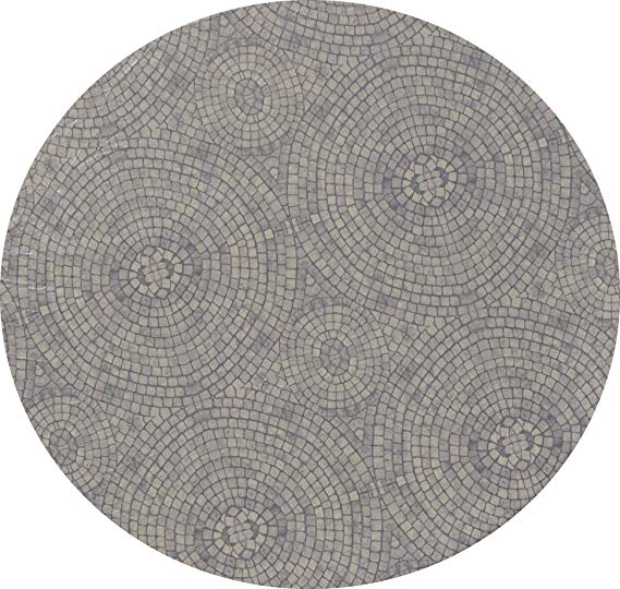 Fitted Tablecloth Round - Fits 40 to 48 inch tables (blue/grey)
