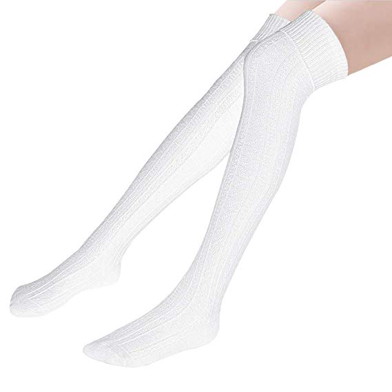 Ordenado Womens Spring Sexy Over Knee Leg Warmer Crochet Thigh High Boot Socks Girls Leggings