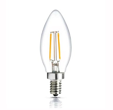 LED Bulbs for Home Lighting Filament LED Low Watt Ceiling Fan Bulbs LED LED Bathroom Bulbs 2W 20W Equivalent LED Bulbs White 2700K Beam Spread 360 Degree LED Base e12 1-Pack