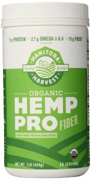 Manitoba Harvest Organic Hemp Pro Fiber Protein Supplement, 16 Ounce
