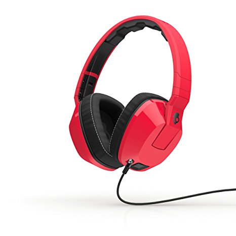 Skullcandy Crusher Headphones with Built-in Amplifier and Mic, Red