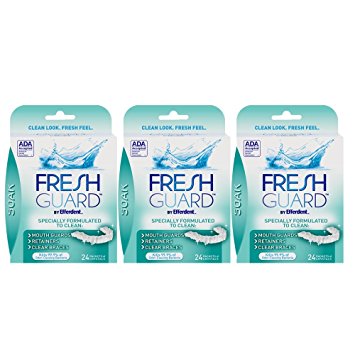 Fresh Guard Soak Specially Formulated Cleaner for Retainers Mouth Guards and Removable Braces, 3 Count