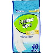Feminine Wipes - Refreshes & Soothes, 40 wipes,(Coralite)
