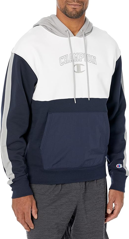 Champion Men's Sweatshirt, Fleece Hoodie for Men, Iconic 'C' Logo and Champion Script