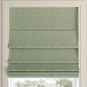 Sun Zero Preble Textured 100% Blackout Cordless Roman Shade, 27" x 64", Sage Green