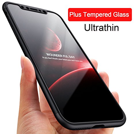 iPhone X Case,iPhone 10 Case，[Built-in-Screen Protector] Ultra Soft TPU Edge Back Cover Bumper for Excellent Grip, Perfect Fit and Shock Absorption for iPhone X bumper cover(2017) by CloudWave