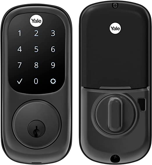 Yale Assure Lock Touchscreen, Wi-Fi Smart Lock - Works with The Yale Access App, Amazon Alexa, Google Assistant, HomeKit, Phillips Hue and Samsung SmartThings, Black Suede