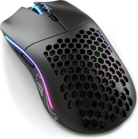 Glorious Gaming - Model O Wireless Gaming Mouse - RGB Mouse with Lights 69 g Superlight Mouse Honeycomb Mouse (Matte Black Mouse)