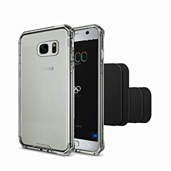 VOLPORT Universal Protective Case Cover for Smartphones (Case for Galaxy S7 and 4 Metal Plates)
