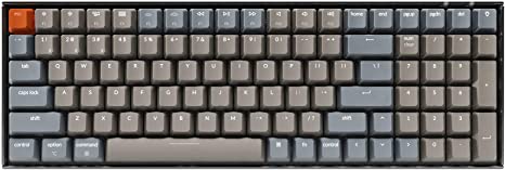 Keychron K4 Bluetooth Wireless Mechanical Keyboard, Optical Brown Switch Gaming Keyboard with White LED Backlit Wired USB C 100 Keys N-Key Rollover, Computer Keyboard for Mac Windows PC Gamer Typist