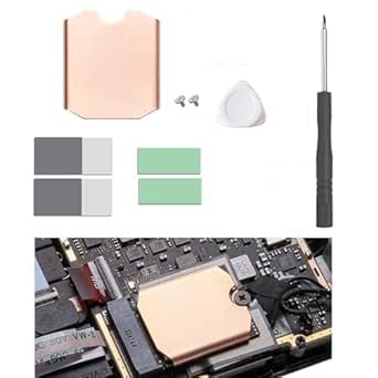 for Steam Deck/Rog All 対応SSD ヒートシンクサーマルパッドM.2 2230 NVME SSD 銅ヒートシンク冷却サーマルペースト バックカバーオープニングツール バックスクリュー 交換ドライバー ストリームデッキSSD用修理キットRog Allと互換性ある 銅ヒートシンクゲームアクセサリー