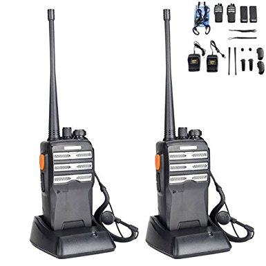 2 Pack BAOFENG BF-888s Upgraded Two Way Radio BF-230 Pro Handheld Walkie Talkie Transiver 3.7v/1500mAh/400-470MHz US Plug Headphone With Rechargeable Battery