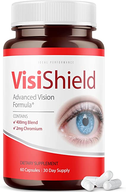 Visishield Advanced Vision Formula for Eyes Supplement Pills Vitamins (60 Capsules)