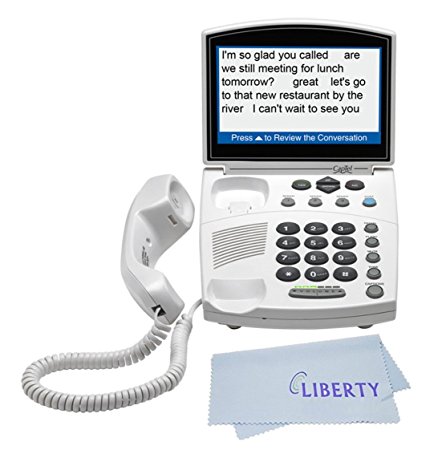 Hamilton CapTel 840i - Real Time Captioning Corded Telephone - Includes Free Liberty Health Supply Microfiber Screen Cloth!