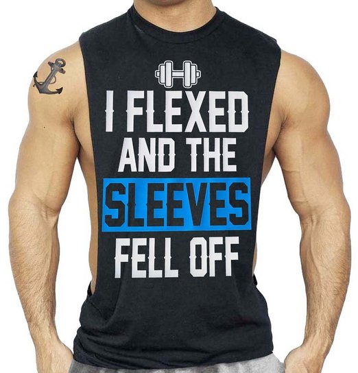 I Flexed And The Sleeves Fell Off Workout T-Shirt Bodybuilding Tank Top S-3XL