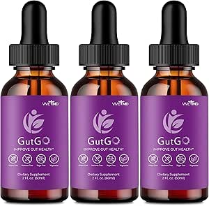 Gut Go Health Supplement - Official Formula - Improve Gut Health - Gluten Free, Hormone Free, Sugar Free, Vegetarian, Dietary Supplement - Extra Strength with Nori Yaki Extract Gut Go Reviews (3 Pack)