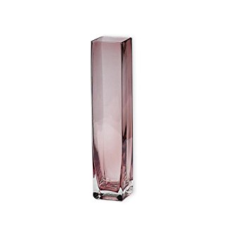 Flower/Bud Glass Vase Decorative Centerpiece, Home or Wedding by Royal Imports - 10"x2", Plum