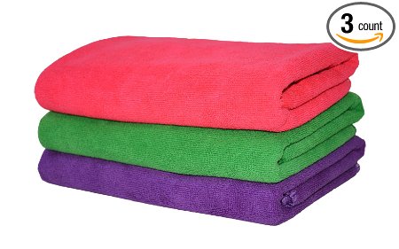 Hope Shine Microfiber Sports Towel Fast Drying Gym Towels 3-Pack 16inch X 32inch