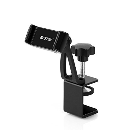 BESTEK Phone Mount Holder Desk Stand 360° Ratation Clamp Bracket for iPhone X 8 7 6s 6 Plus, Samsung Galaxy S8 S7 S6 Edge, and more Smart Phones Cell Phone