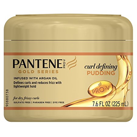 Pantene Pro-V Gold Series Curl Defining Pudding, 7.6 Fluid Ounce for African American, Ethnic and Curly Hair Care