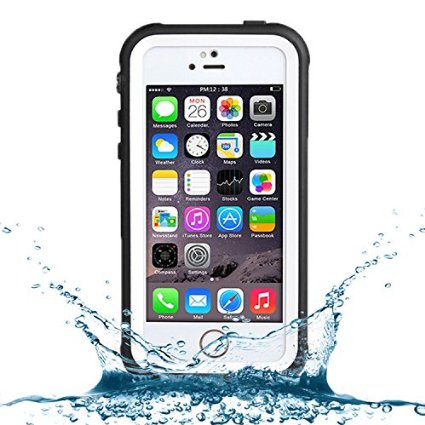 iPhone SE Waterproof Case iPhone 5/5S Waterproof Case,Caka Full-Body Underwater Waterproof Shockproof Dirtproof Durable Full Sealed Protection Case Cover For Apple Iphone SE/5/5S - (White)