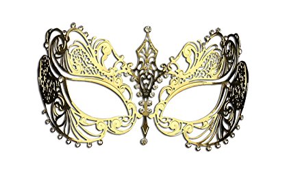 Luxury Mask Women's Laser Cut Metal Venetian Pretty Masquerade Mask