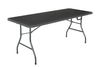 Cosco Products Centerfold Folding Table, 6-Feet, Black