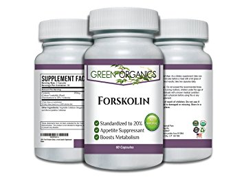 100% Pure Forskolin Supplement Extract 250 mg for All Natural Weight Loss - Premium Fat Burner and Appetite Suppressant Contains Potent Coleus Forskohlii - Standardized to 20 Percent (60 Capsules)
