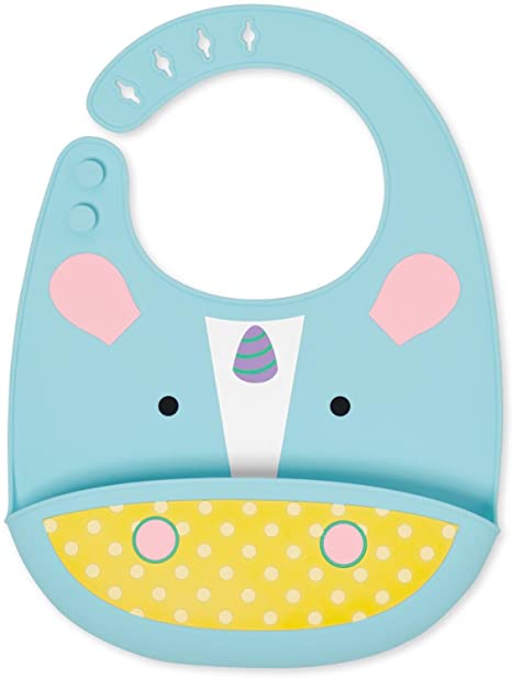 Skip Hop Zoo Fold & Go Silicone Bib - Unicorn