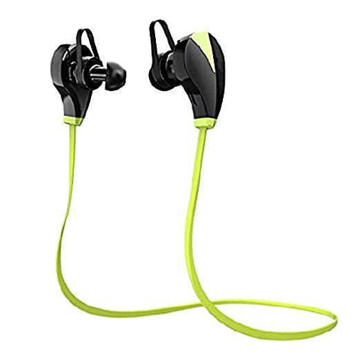 Bluetooth Headphones, Wireless 4.1 Magnetic Earbuds Stereo Earphones, Secure Fit for Sports with Built-in Mic Hands-free Calling and AptX for iPhone 8 8 Plus iPhone 7 7 Plus 6s 6s Plus, iPad, LG G2 and Other Android Cell Phones [Upgraded Version] (yellow)