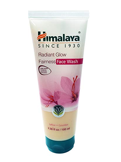 Himalaya Radiant Glow Fairness Face Wash & Cleanser with Saffron and Cucumber, Free from Parabens, SLS, Phthalates 3.38oz/100ml