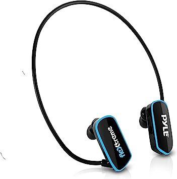 Pyle PSWP6BK Waterproof MP3 Player Swimming Headphones Built-in Rechargeable Battery, USB, 4GB Black