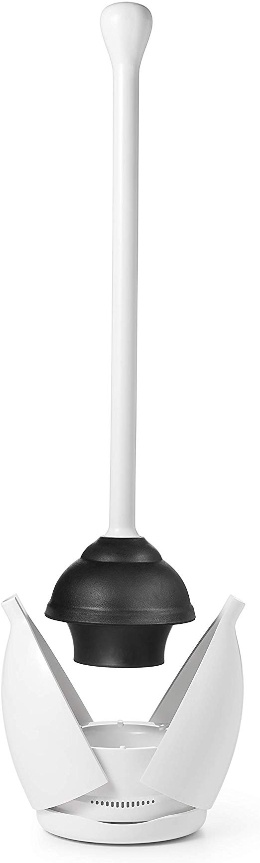 Oxo Good Grips Toilet Plunger with Holder, White