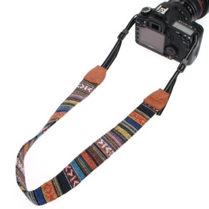 Vintage Soft Multi-Color Universal Camcorder Camera Shoulder Strap Universal Camcorder Belt for DSLR Nikon Canon Sony Olympus Samsung
