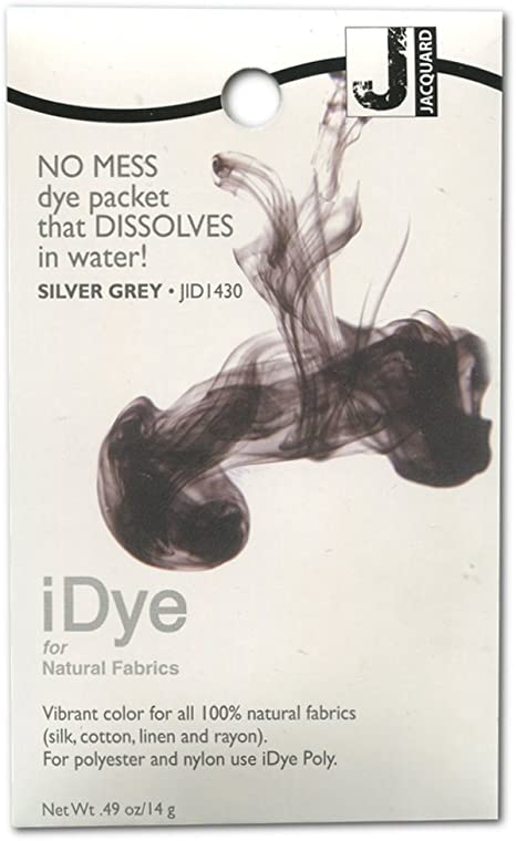 Jacquard Idye Natural Fabric: Silver Gray