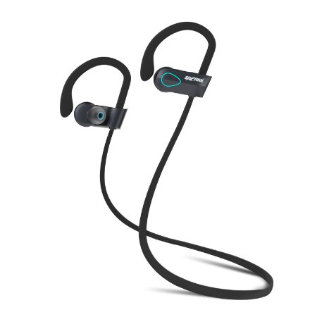 SHARKK Flex 2o Bluetooth Headphones Wireless Workout Headphones IP67 Sweatproof Waterproof Sport Earbuds Headphone with Mic and Comfortable Secure Fit