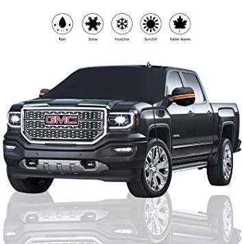 REDESS Windshield Snow Cover, Winter Car Snow Cover, Enlarged Size Fits Larger Car, Truck, SUV, Van, Premium Protector Shade for Snow, Ice, Frost, Waterproof Windproof Outdoor Windshield Covers-XL