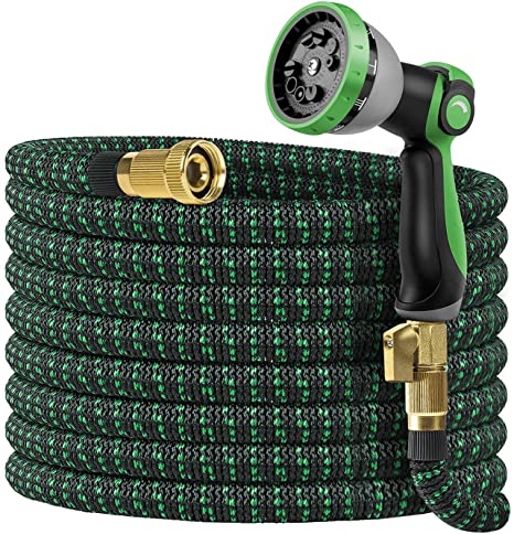 SORMAG Expandable Garden Hose 50ft, Flexible Expanding Water Hose, Leakproof No Kink Lightweight Hoses with 10 Function Nozzle, Durable Collapsible Outdoor Watering Hose for Yard Lawn