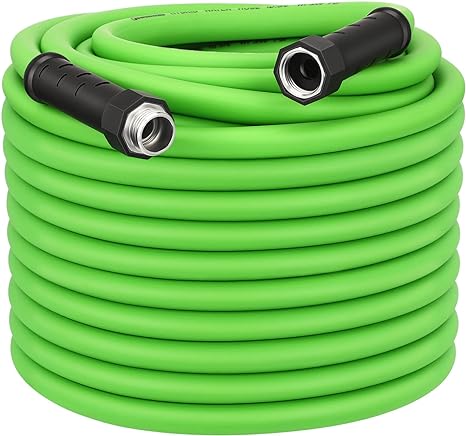 DEWENWILS Garden Hose 100 ft x 5/8", Water Hose with SwivelGrip, Heavy Duty, Lightweight, Flexible Hose for Plants, Car, Yard, 3/4 Inch Solid Fittings, Drinking Water Safe