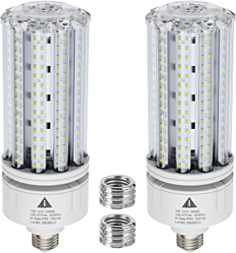 ZP LED Corn Light Bulb 100W Super Bright 15000lm 5000k E26 /E39 Led Corn Bulb, 1000W Equivalent CFL Metal Halogen HID Led Bulb for Outdoor Indoor Area Garage Basement Warehouse (2-Pack)